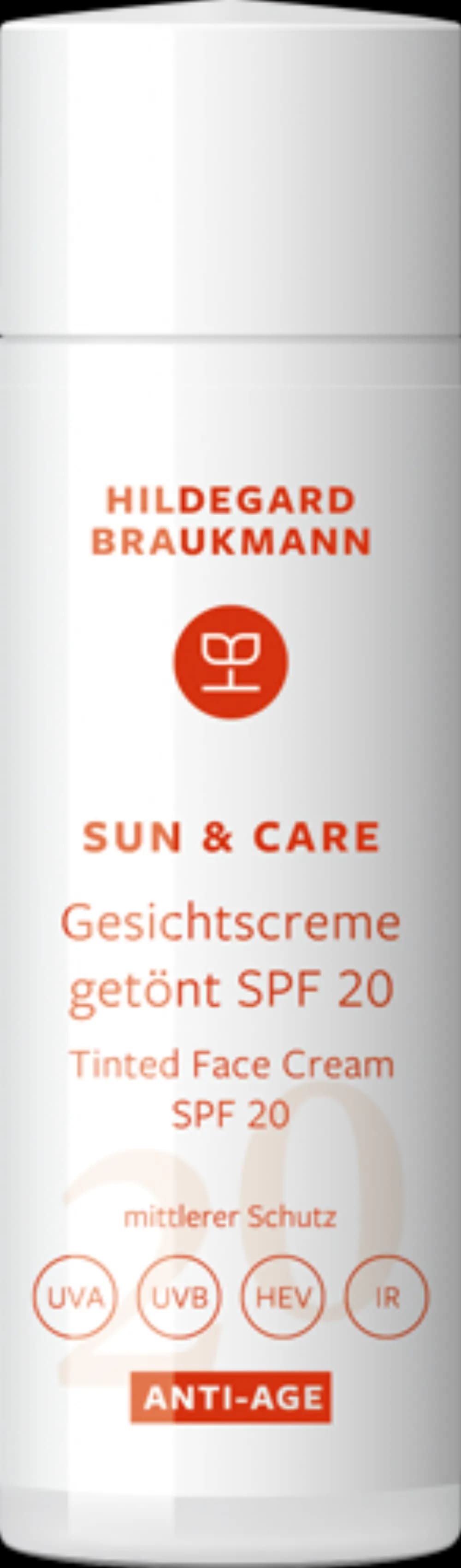 SUN & CARE ANTI-AGE Gesichtscreme getönt SPF 20 | HILDEGARD BRAUKMANN