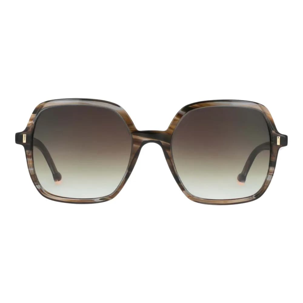 Lunettes de soleil Soyeuse - Ecaille rayée gris et brun